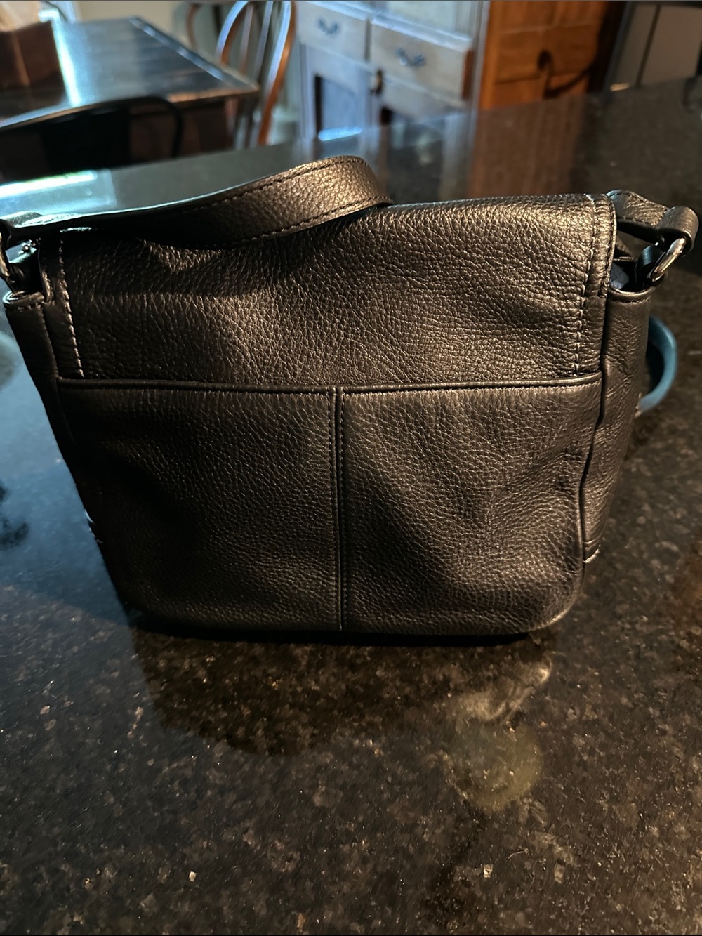 Coach Black Pebbled Leather Messenger Crossbody - Picture 3 of 6